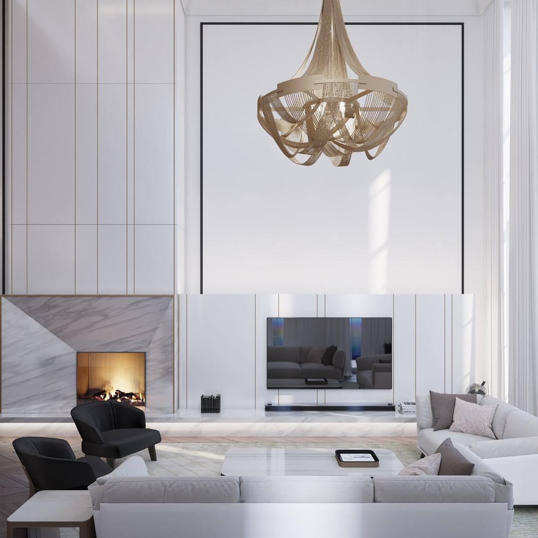 Solara Chandelier Gland Chaîne en Aluminium - Neutralighting