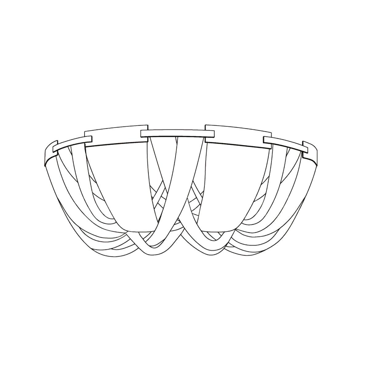 Lustra Plafonnier Frange Chaîne Cadre Nickel - Neutralighting