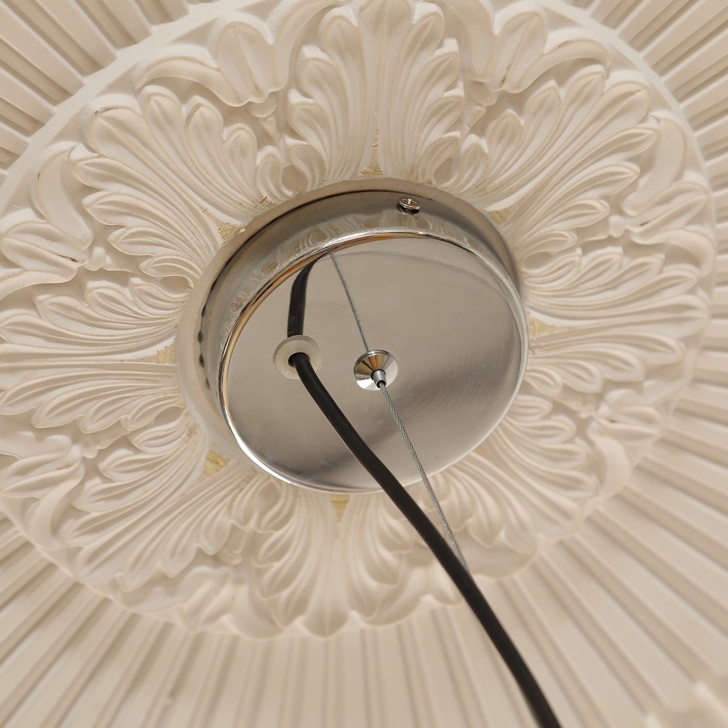 Sowden Lampe Pendentive Cône Bleu Anneaux Orange - Neutralighting