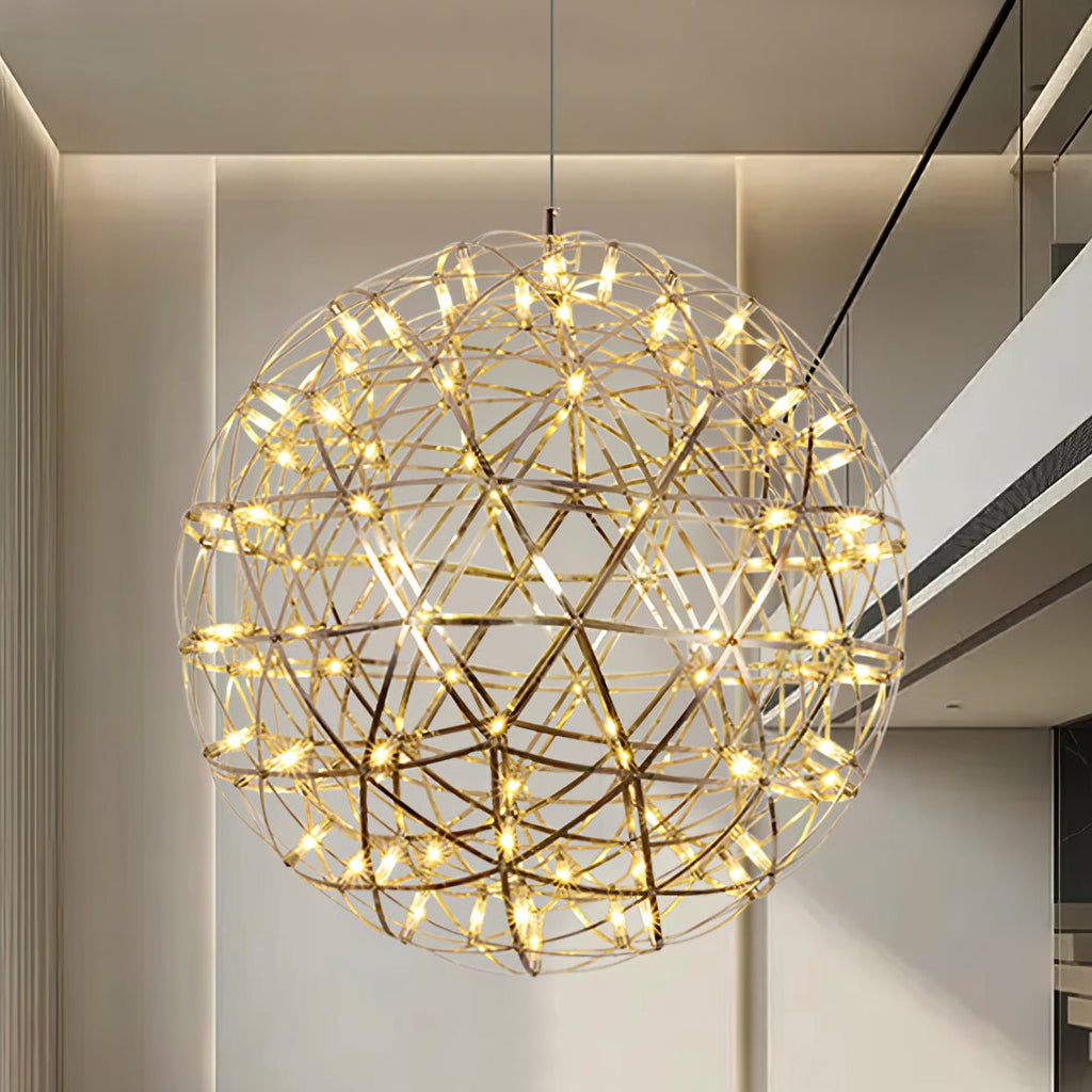 Ivthayra Lampe Pendante Boule Dorée de Luxe Postmoderne - Neutralighting