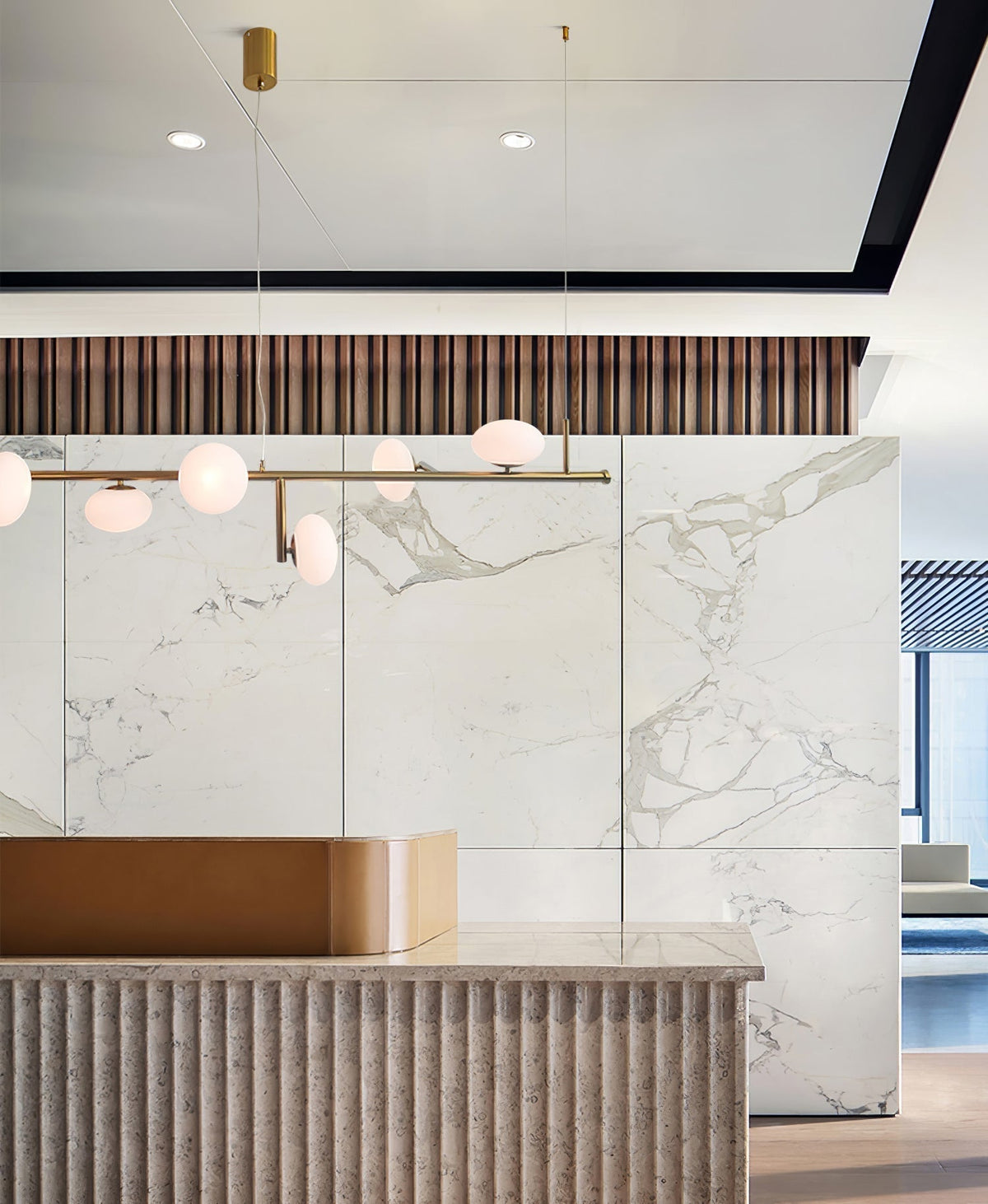 Balance Chandelier en Verre Moderne - Neutralighting