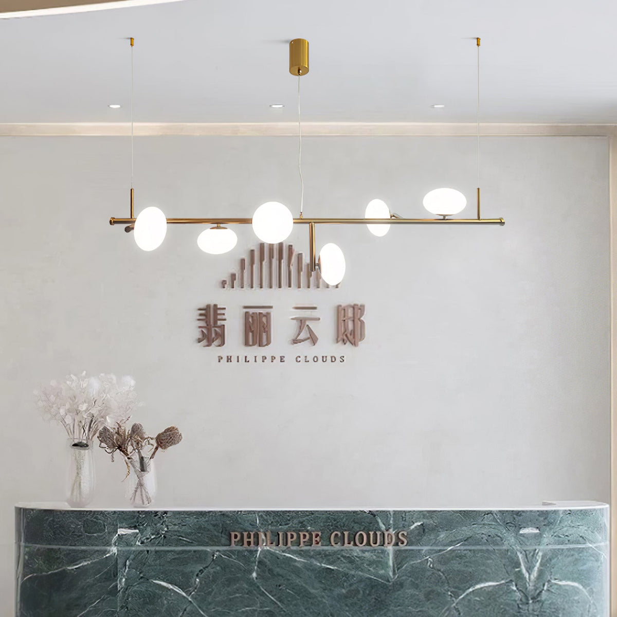 Balance Chandelier en Verre Moderne - Neutralighting