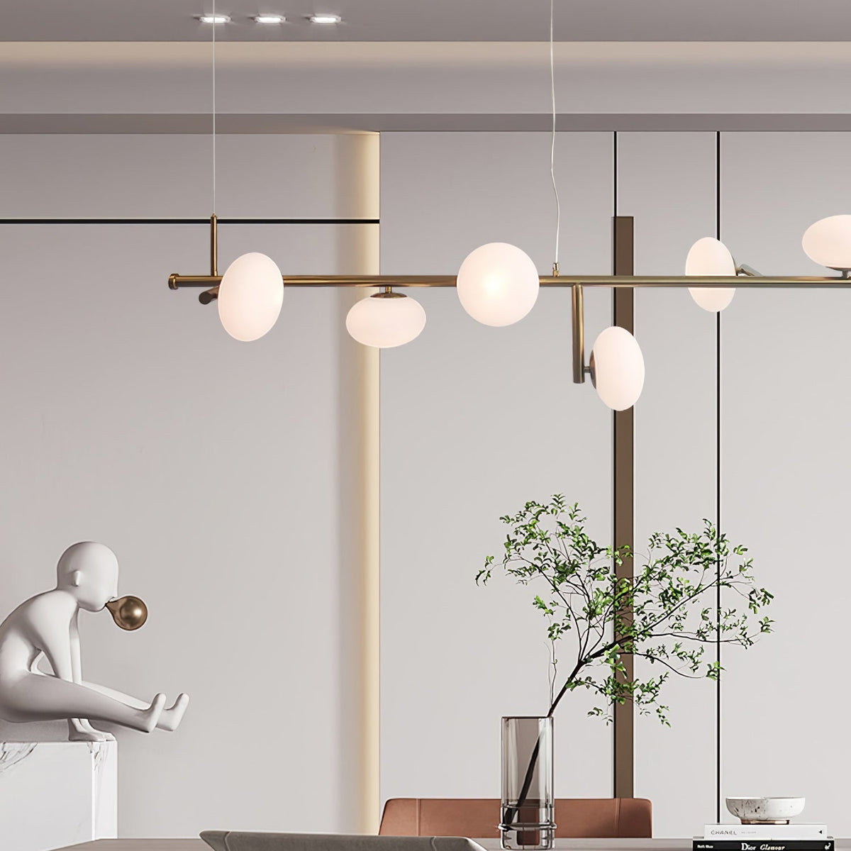Balance Chandelier en Verre Moderne - Neutralighting