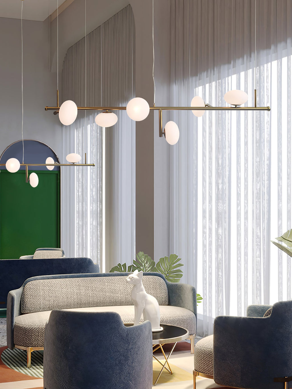 Balance Chandelier en Verre Moderne - Neutralighting