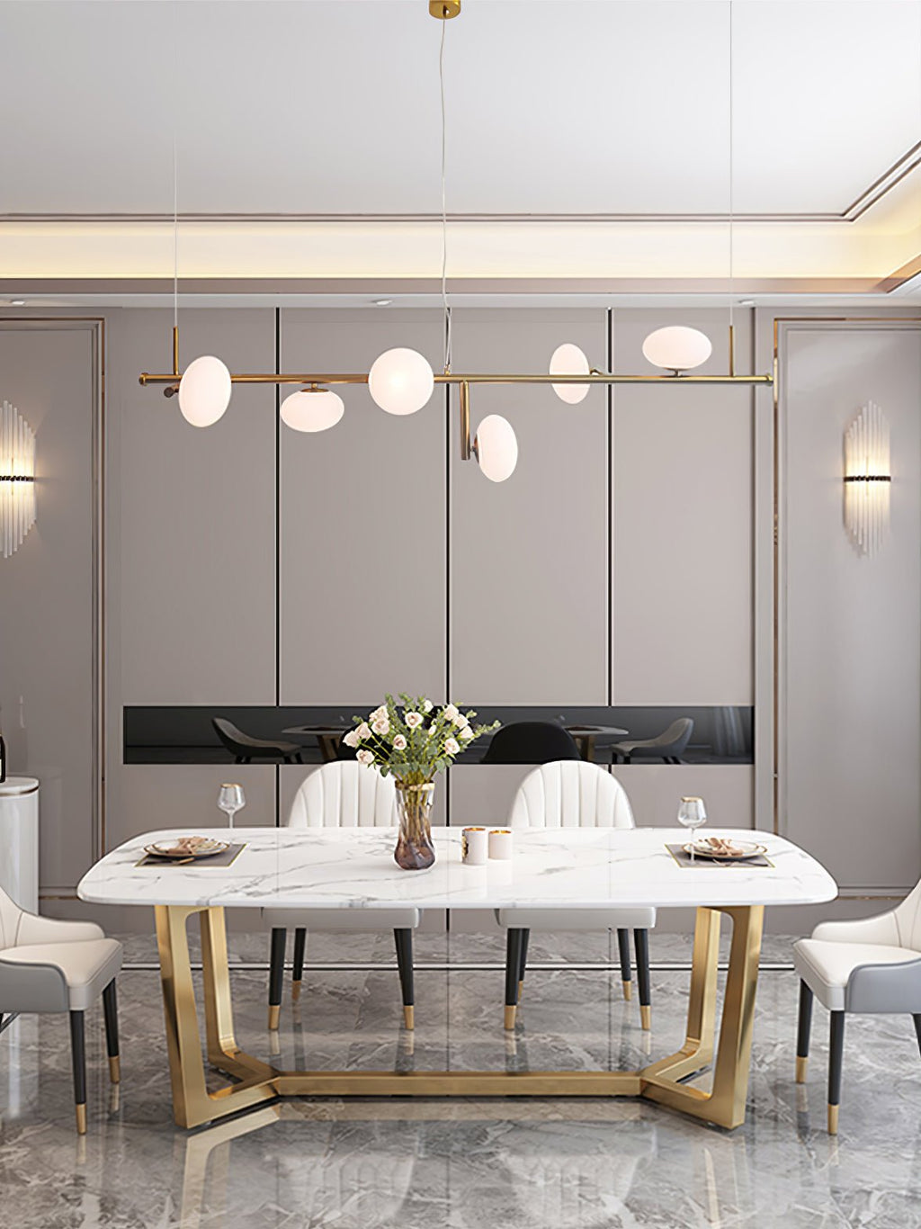 Balance Chandelier en Verre Moderne - Neutralighting
