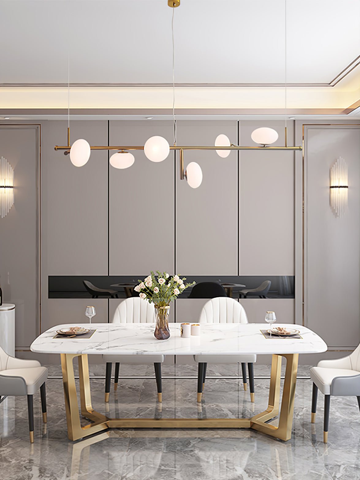 Balance Chandelier en Verre Moderne - Neutralighting