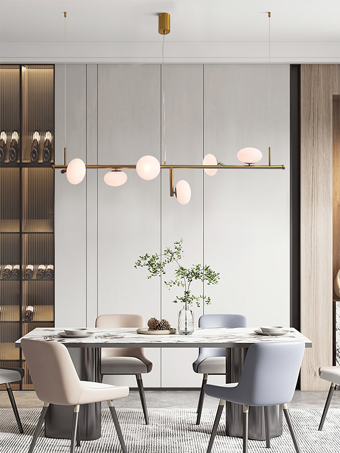 Balance Chandelier en Verre Moderne - Neutralighting