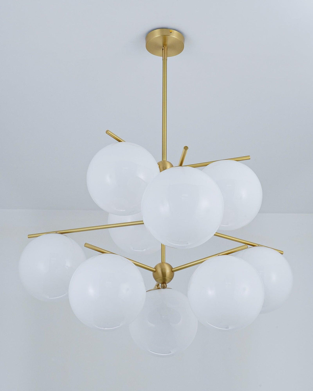 Lustra Chandelier Sphère & Tige Moderne Or LED - Neutralighting