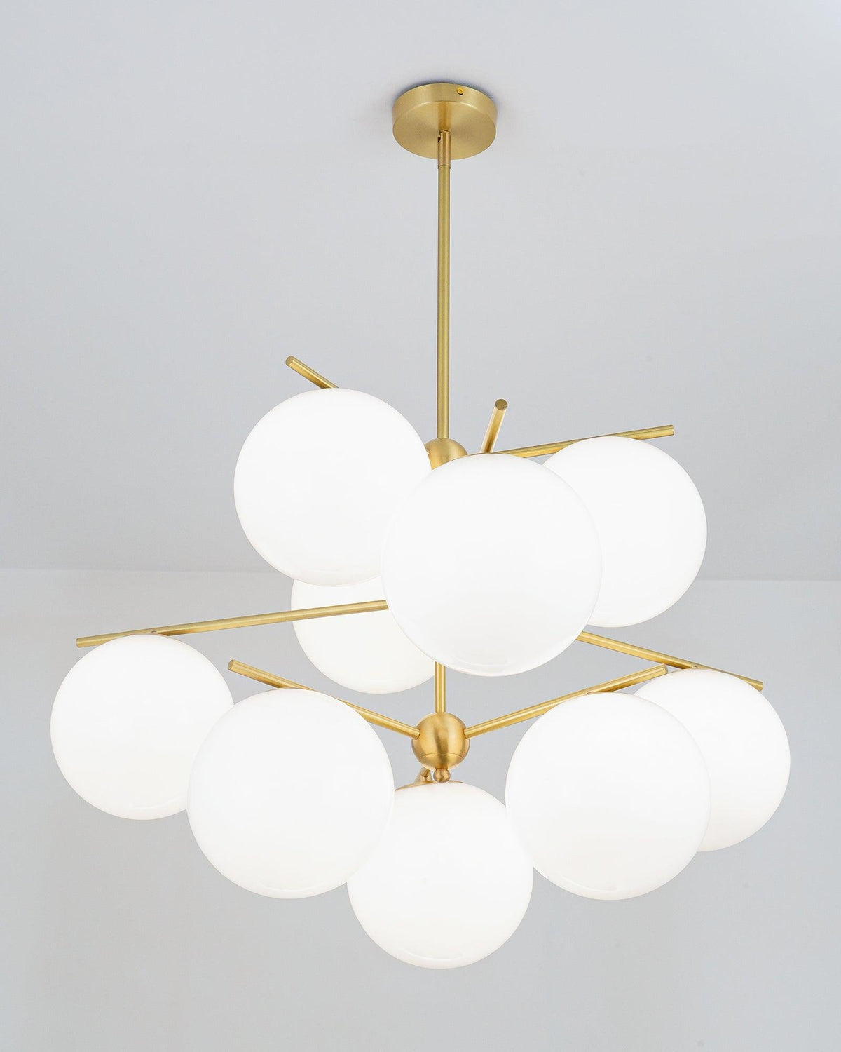 Lustra Chandelier Sphère & Tige Moderne Or LED - Neutralighting