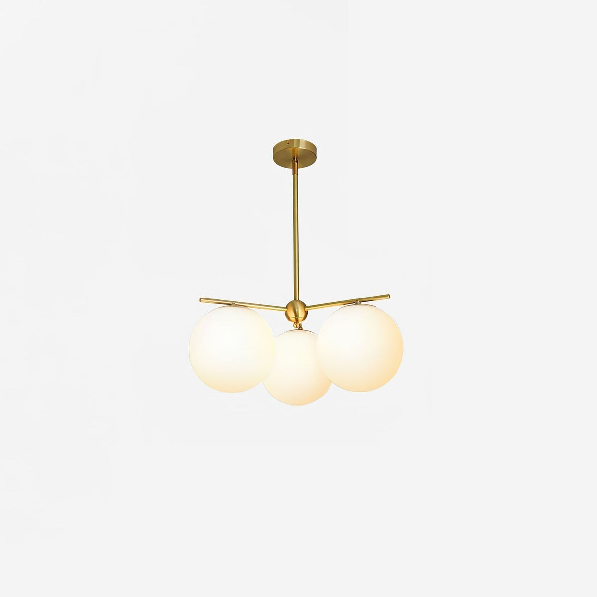 Lustra Chandelier Sphère & Tige Moderne Or LED - Neutralighting
