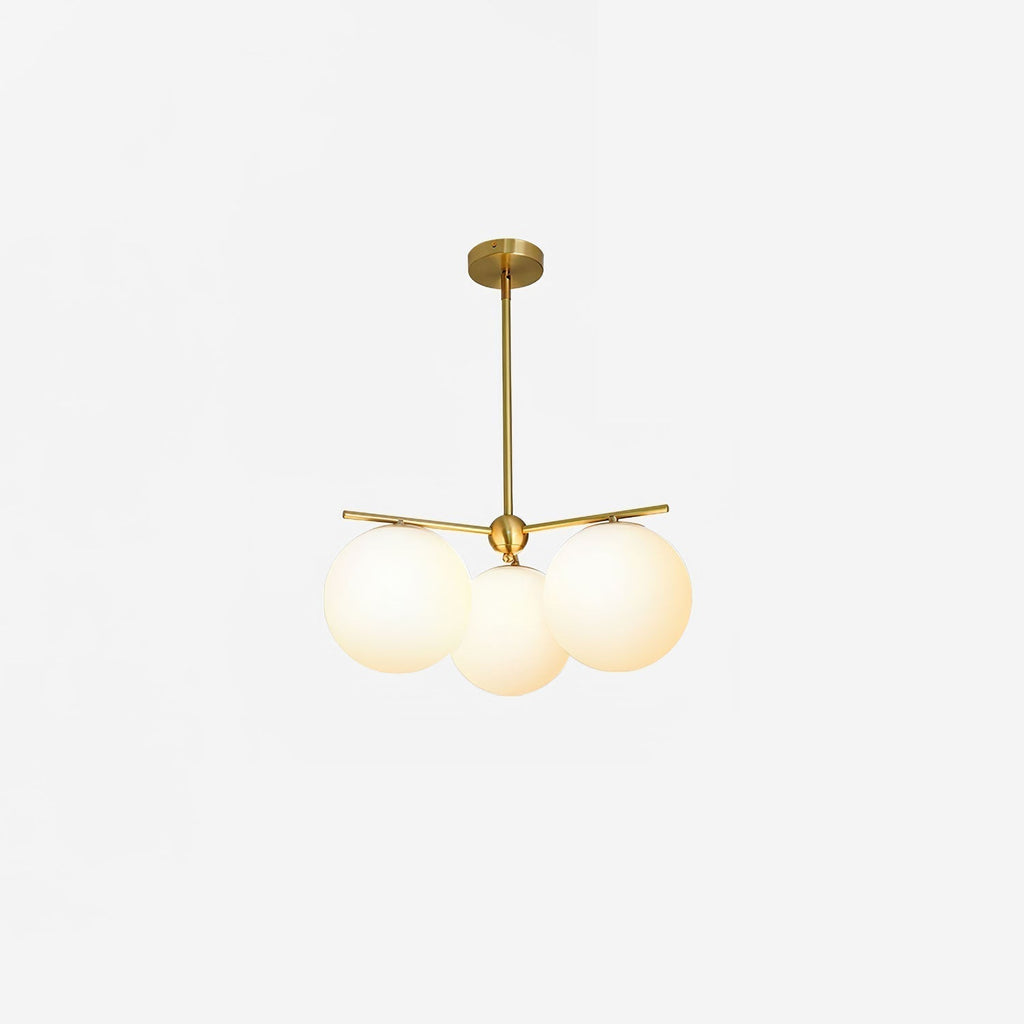 Lustra Chandelier Sphère & Tige Moderne Or LED - Neutralighting