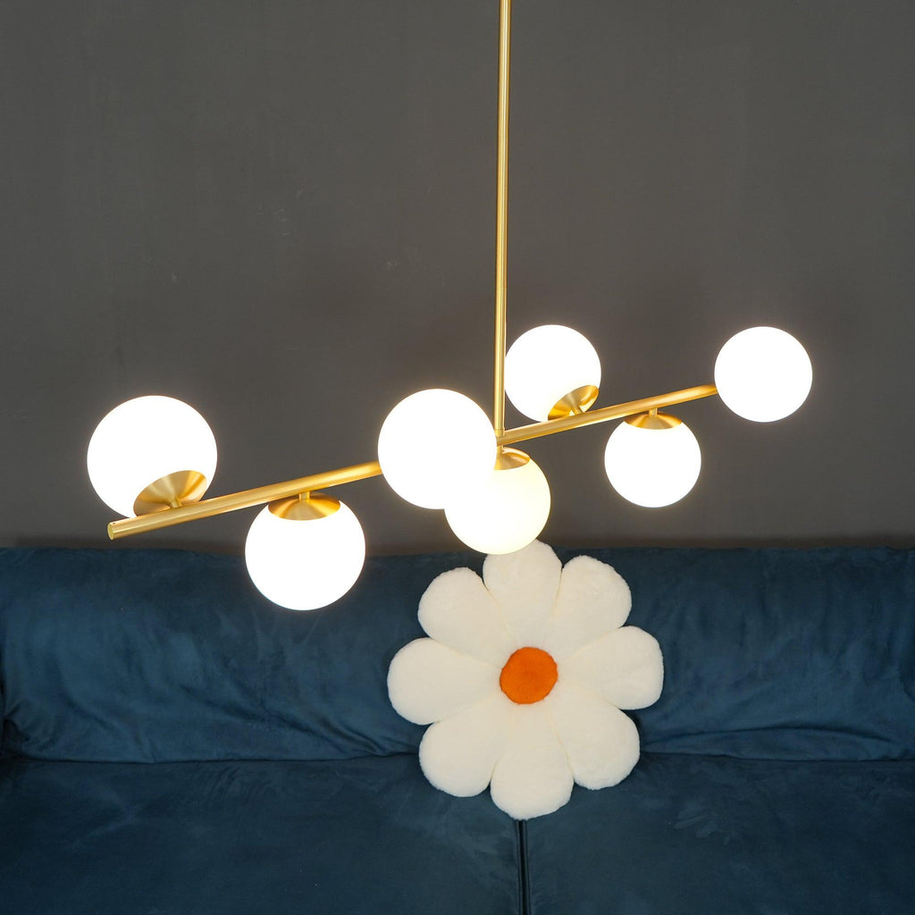 Lustra Chandelier Sphère & Tige Moderne Or LED - Neutralighting