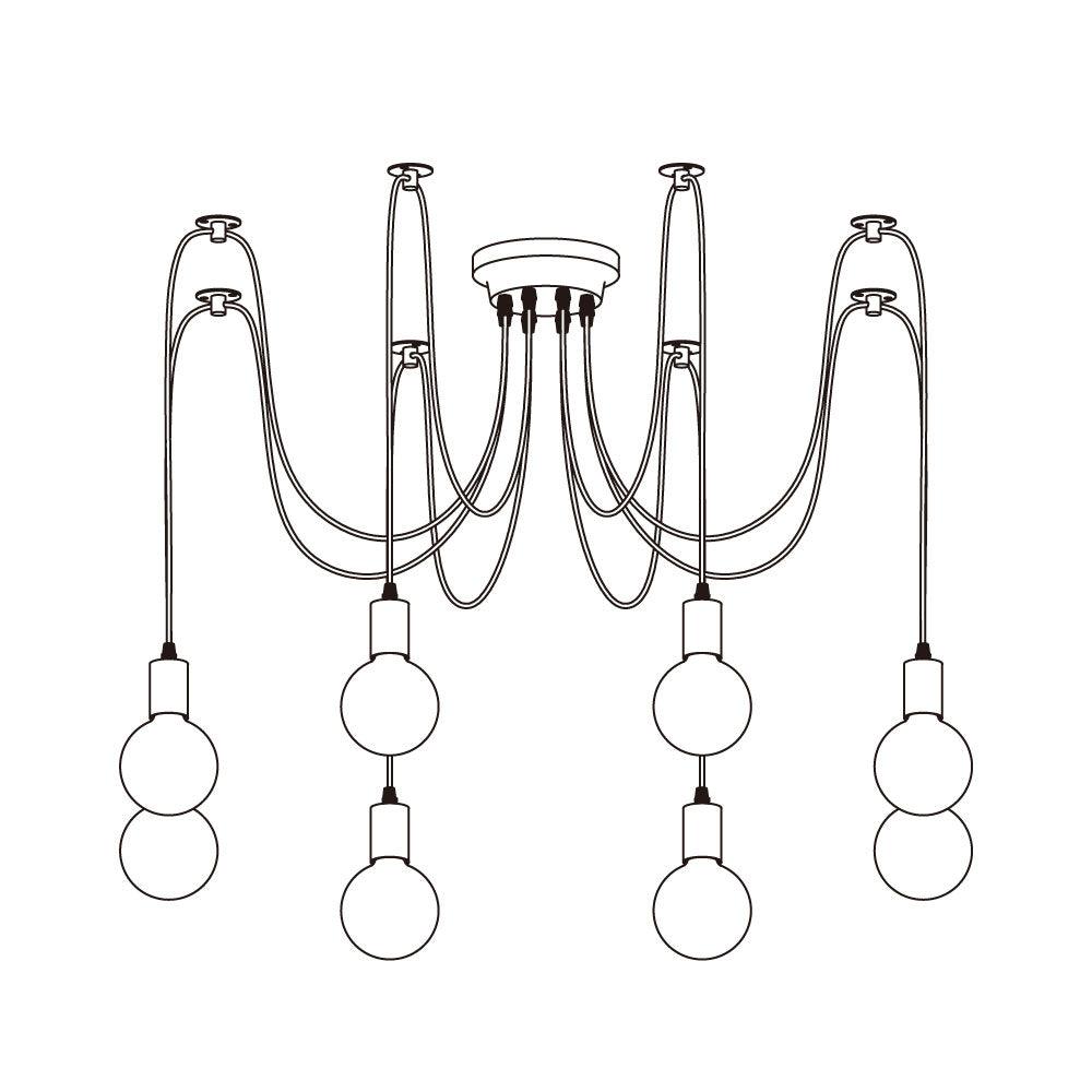 Lustra Chandelier à Câble Araignée Industriel - Neutralighting