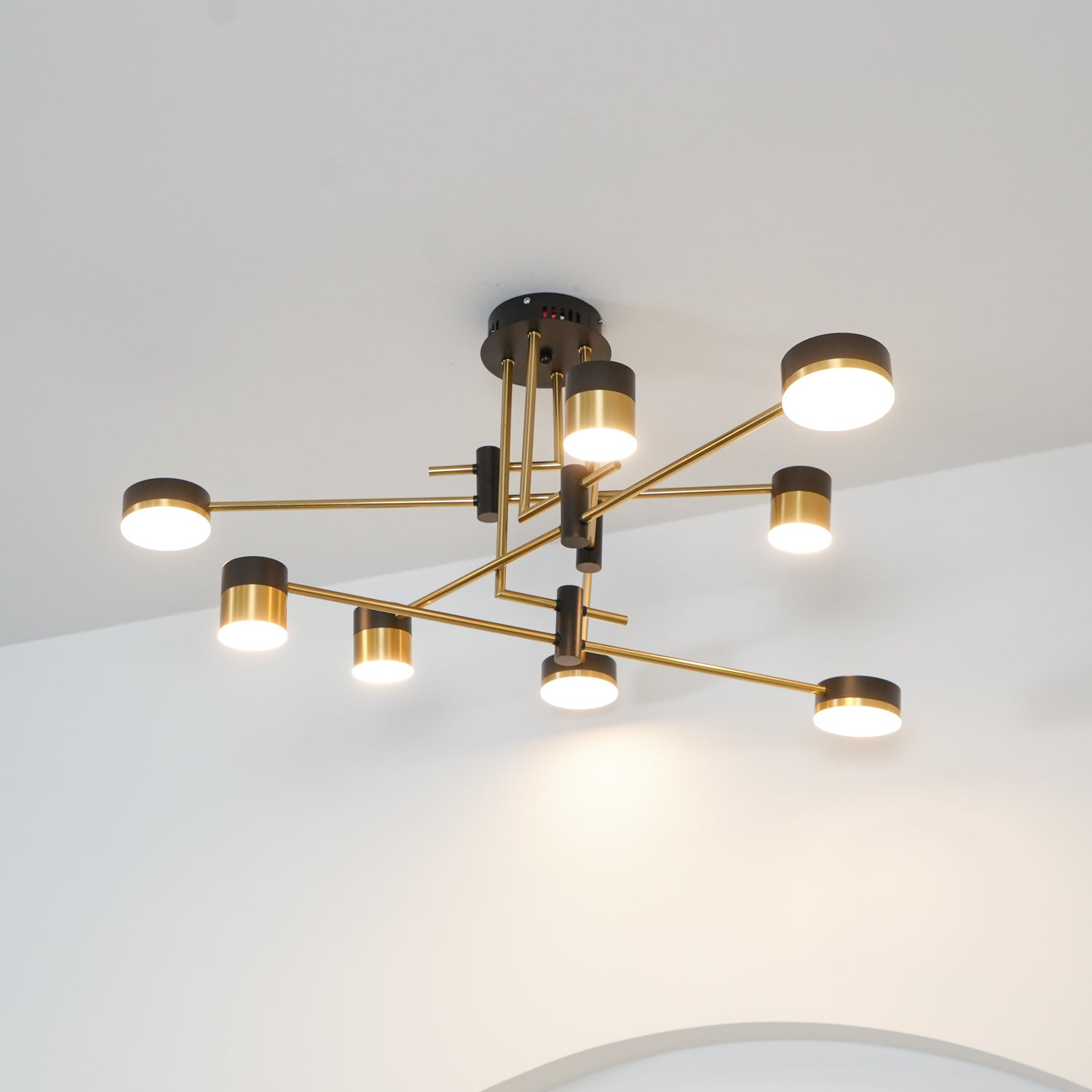 Lustra Chandelier Noir Or Bras en Forme d'Araignée - Neutralighting