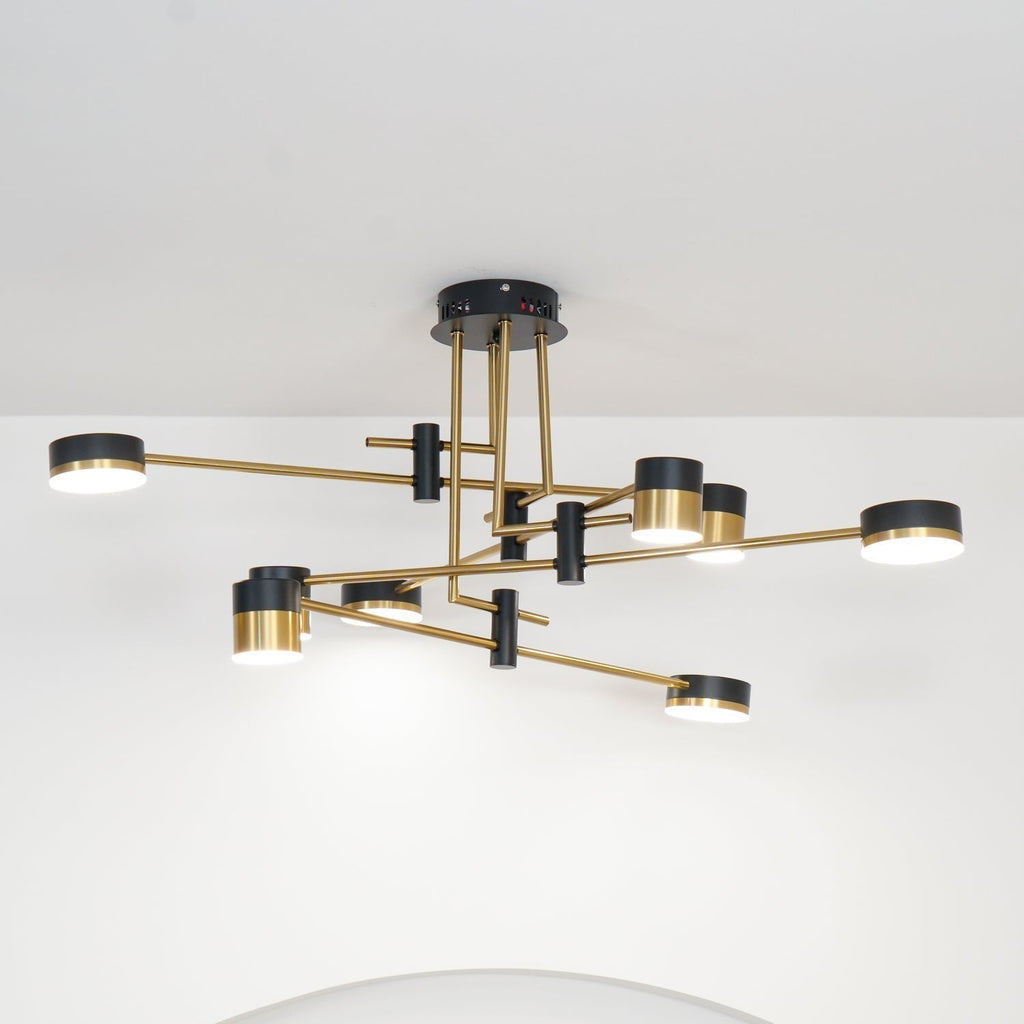 Lustra Chandelier Noir Or Bras en Forme d'Araignée - Neutralighting