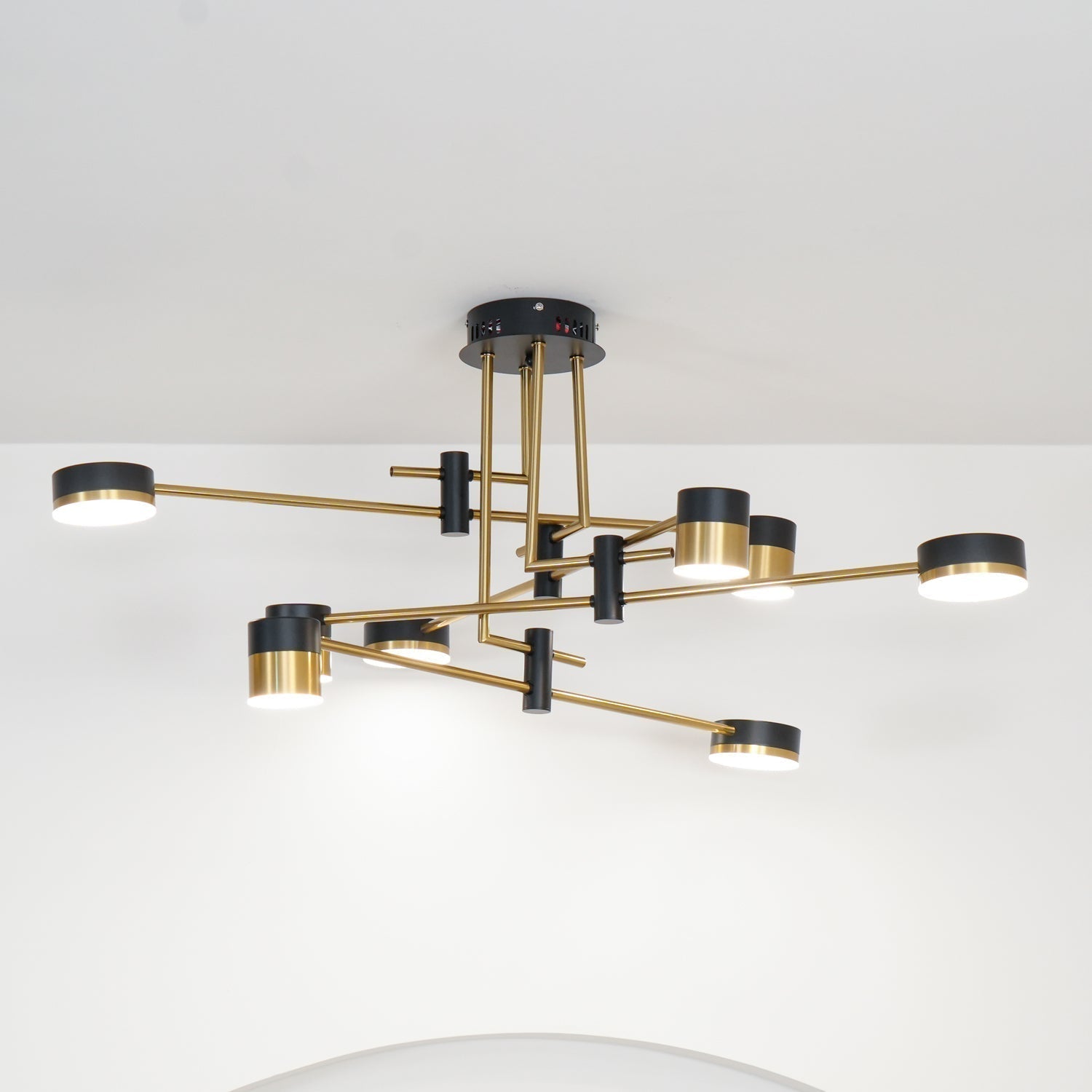 Lustra Chandelier Noir Or Bras en Forme d'Araignée - Neutralighting