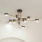 Lustra Chandelier Noir Or Bras en Forme d'Araignée - Neutralighting