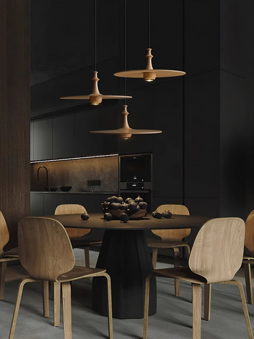 Syrinyra Suspension Sculpturale Disque Bois - Neutralighting