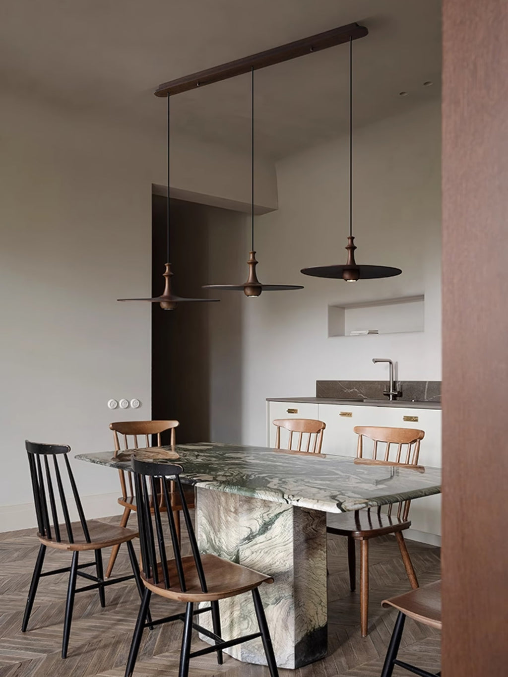 Syrinyra Suspension Sculpturale Disque Bois - Neutralighting