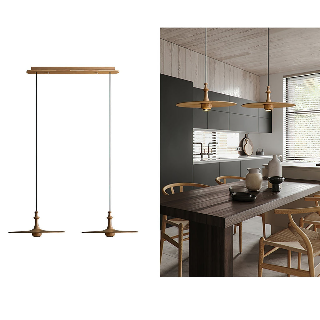 Syrinyra Suspension Sculpturale Disque Bois - Neutralighting