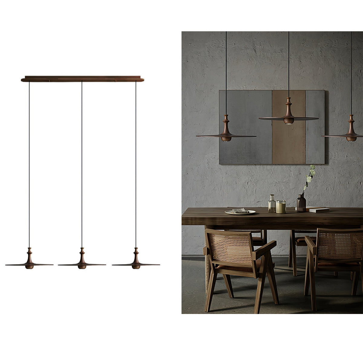 Syrinyra Suspension Sculpturale Disque Bois - Neutralighting