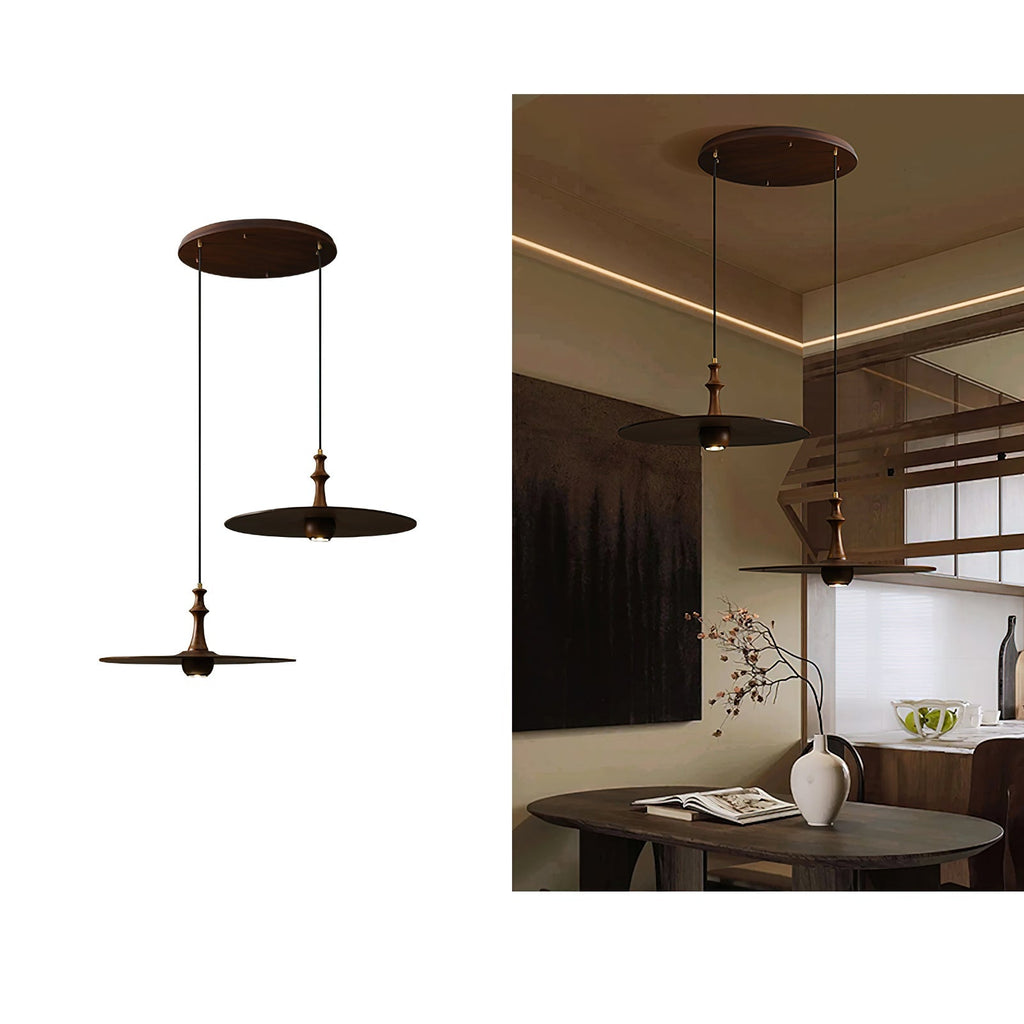 Syrinyra Suspension Sculpturale Disque Bois - Neutralighting