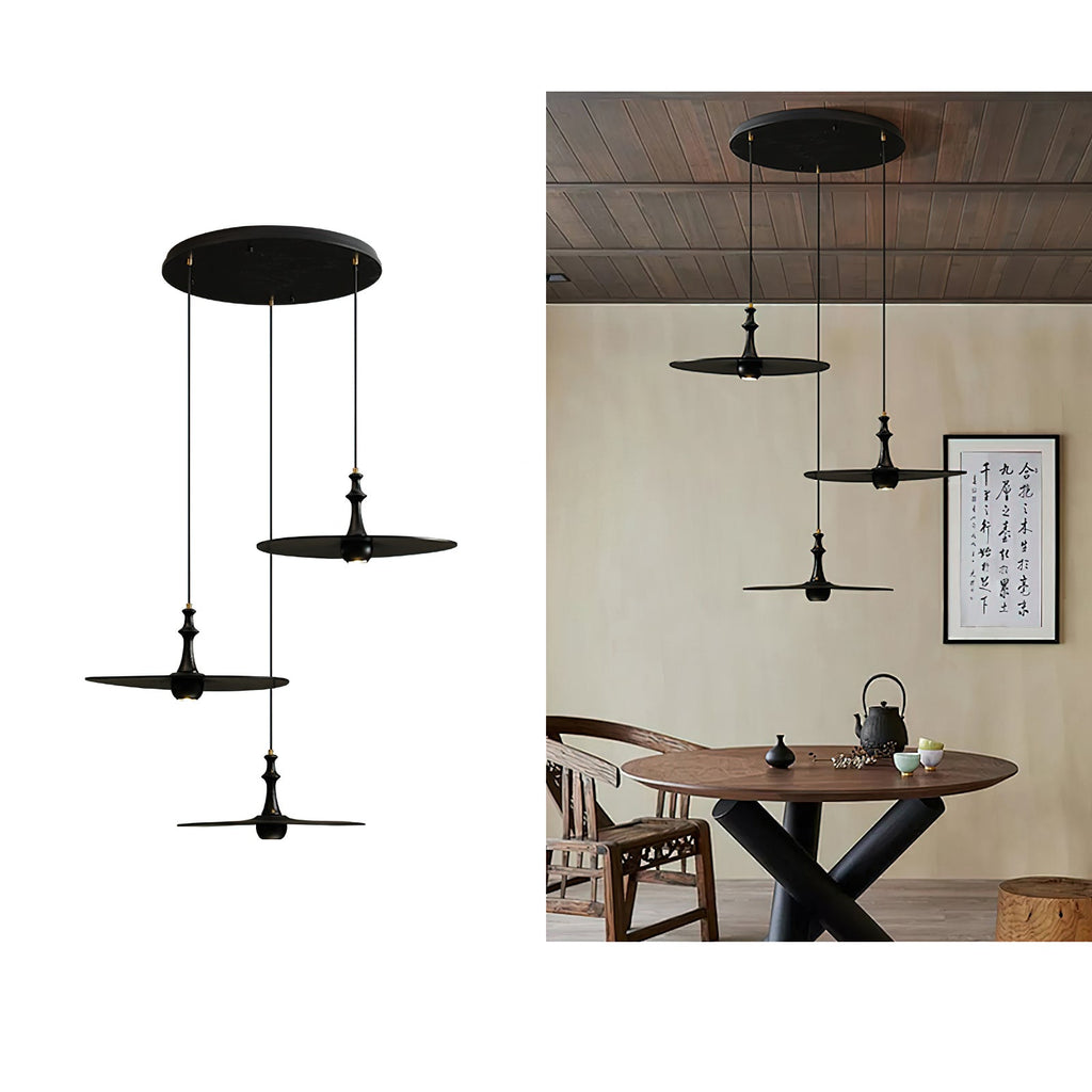 Syrinyra Suspension Sculpturale Disque Bois - Neutralighting