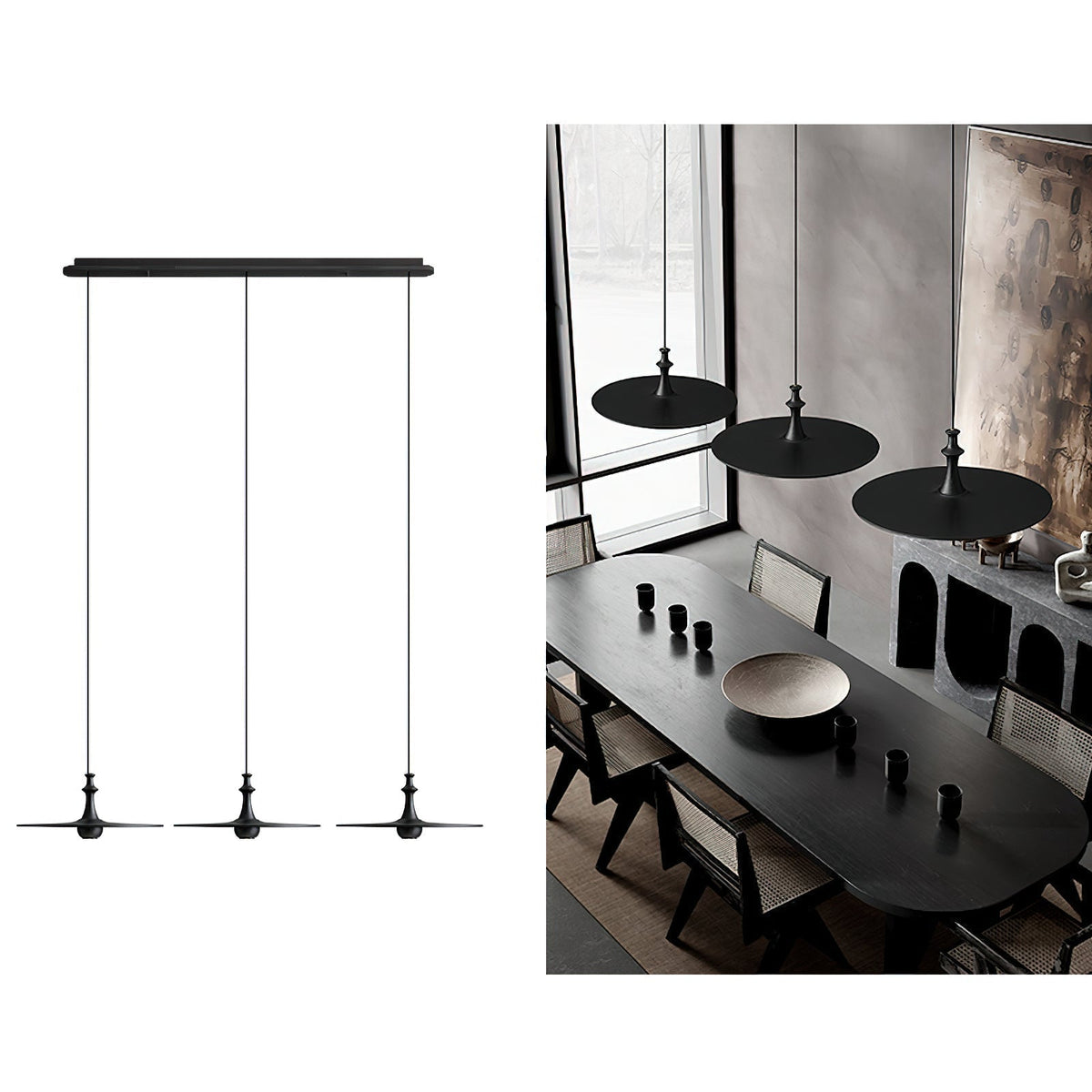 Syrinyra Suspension Sculpturale Disque Bois - Neutralighting