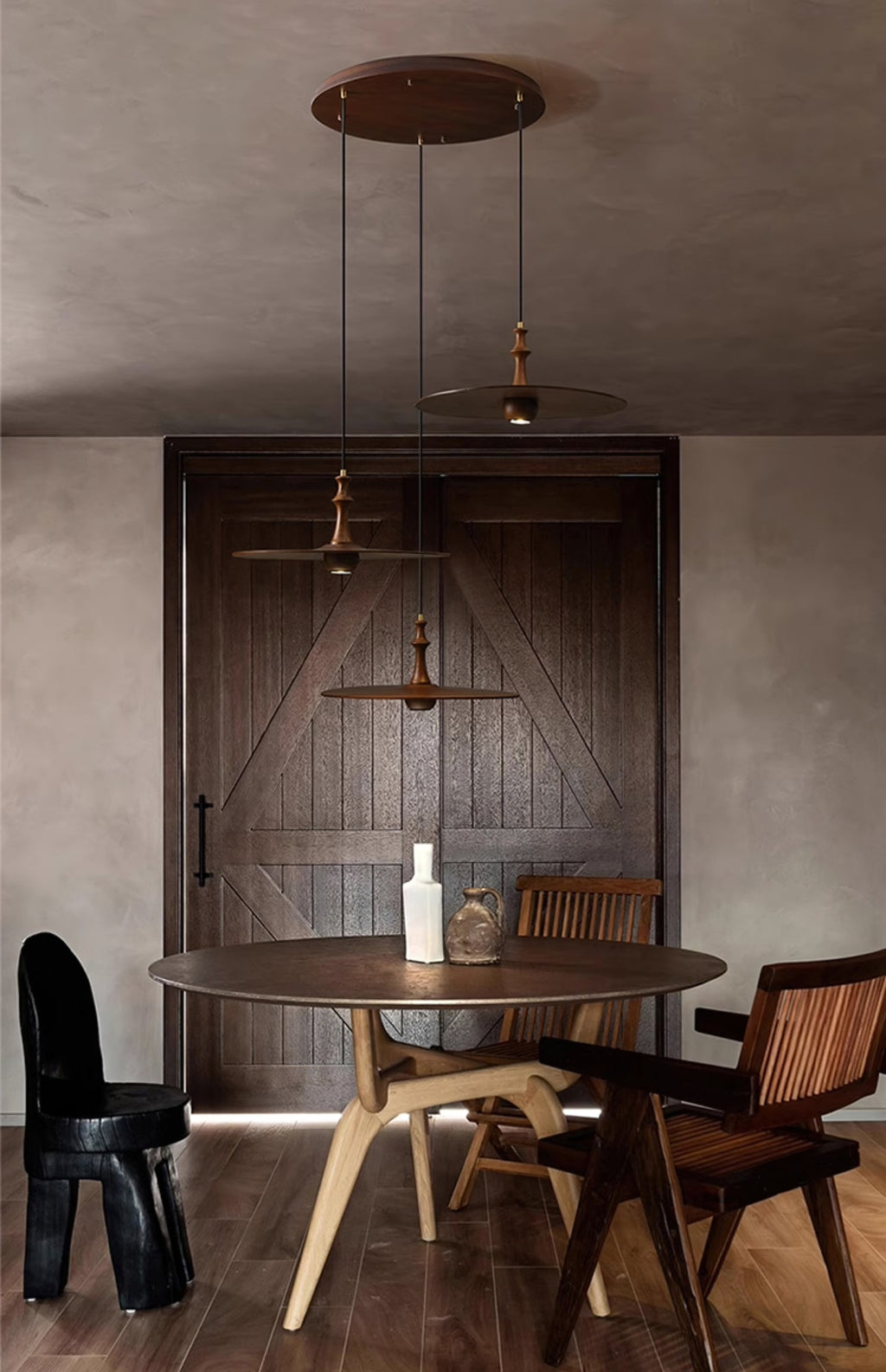 Syrinyra Suspension Sculpturale Disque Bois - Neutralighting