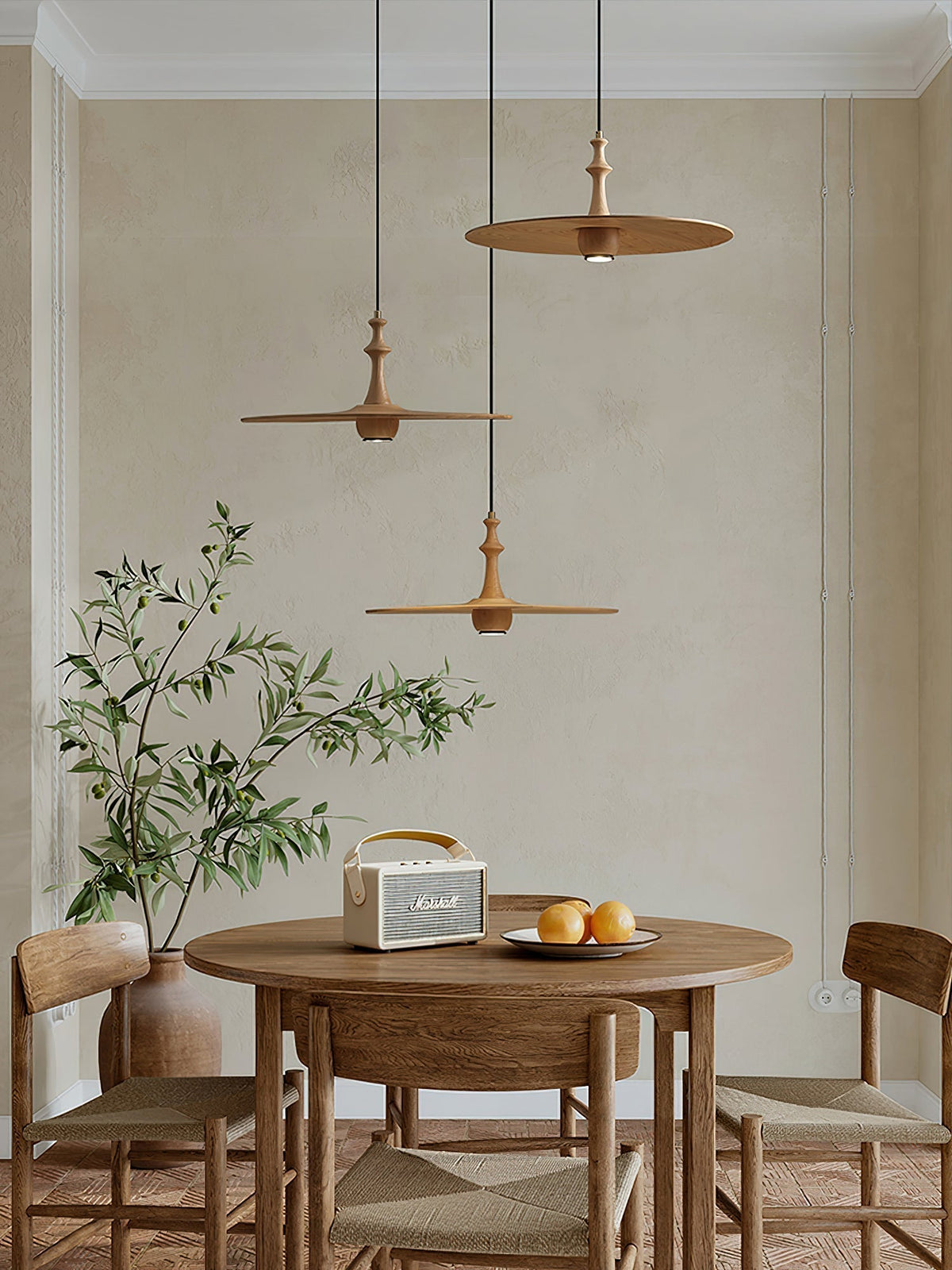 Syrinyra Suspension Sculpturale Disque Bois - Neutralighting