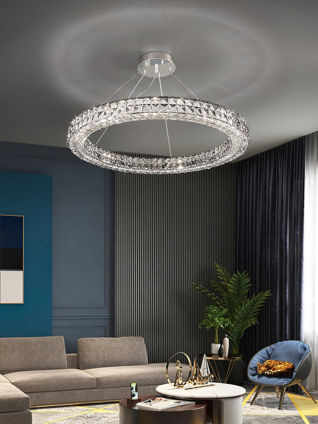 Lustra Chandelier Anneau Cristal Spiridon Luxe - Neutralighting