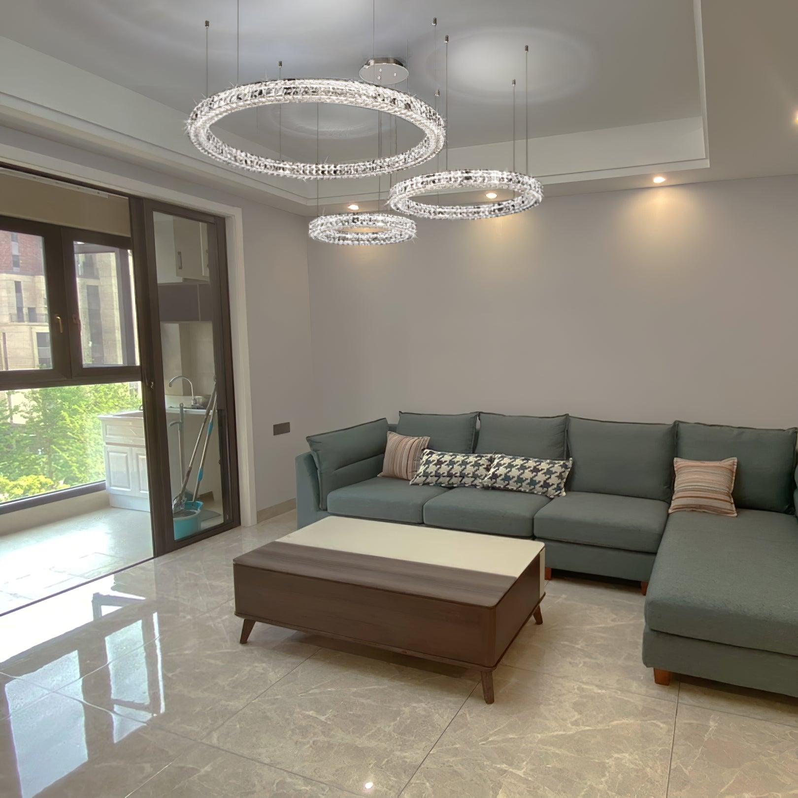 Lustra Chandelier Anneau Cristal Spiridon Luxe - Neutralighting
