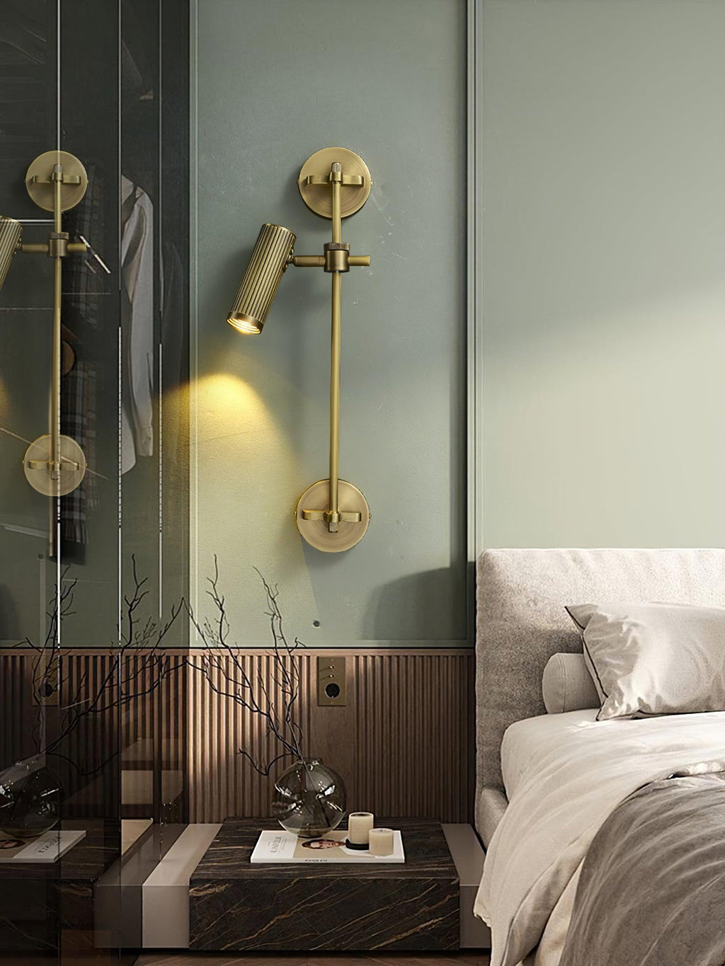 Glintice Applique murale industrielle en laiton - Neutralighting