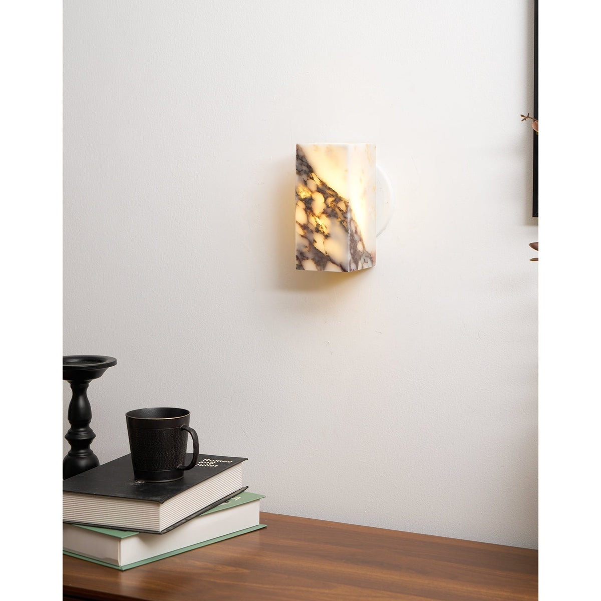 Illaee Moderne Minimaliste Carré Marbre Applique Murale - Neutralighting