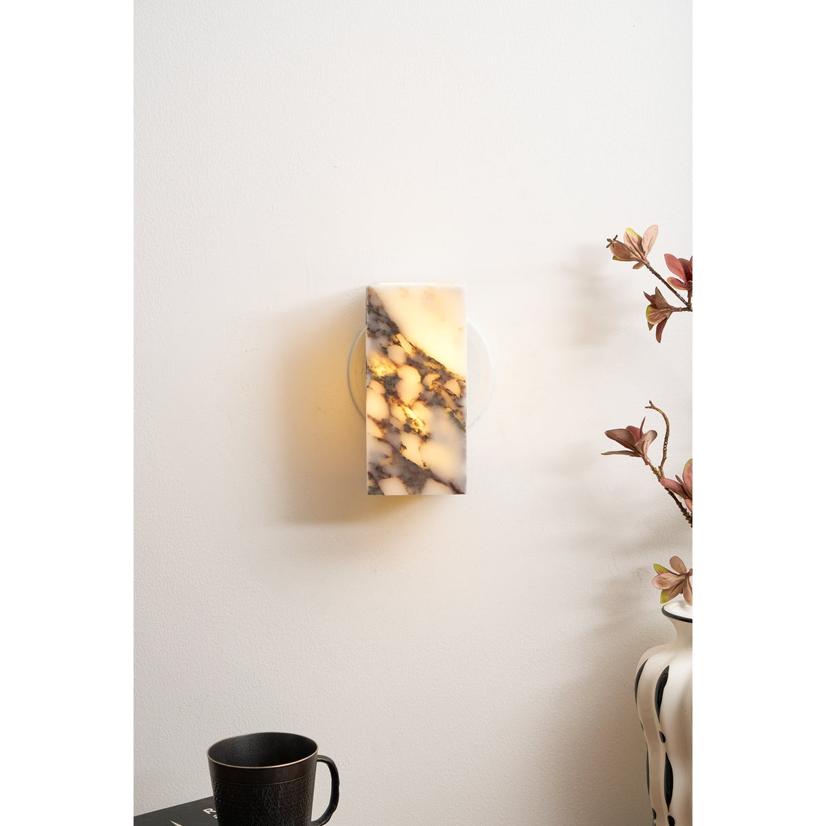 Illaee Moderne Minimaliste Carré Marbre Applique Murale - Neutralighting