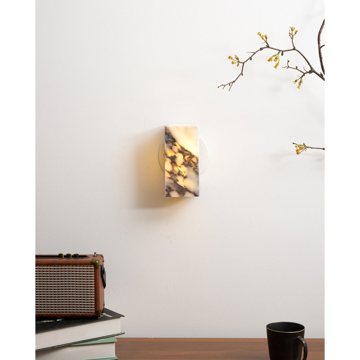Illaee Moderne Minimaliste Carré Marbre Applique Murale - Neutralighting