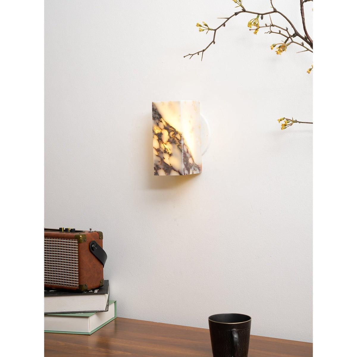 Illaee Moderne Minimaliste Carré Marbre Applique Murale - Neutralighting