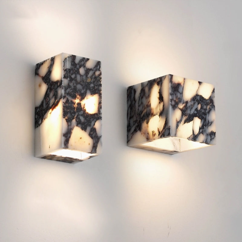 Illaee Moderne Minimaliste Carré Marbre Applique Murale - Neutralighting