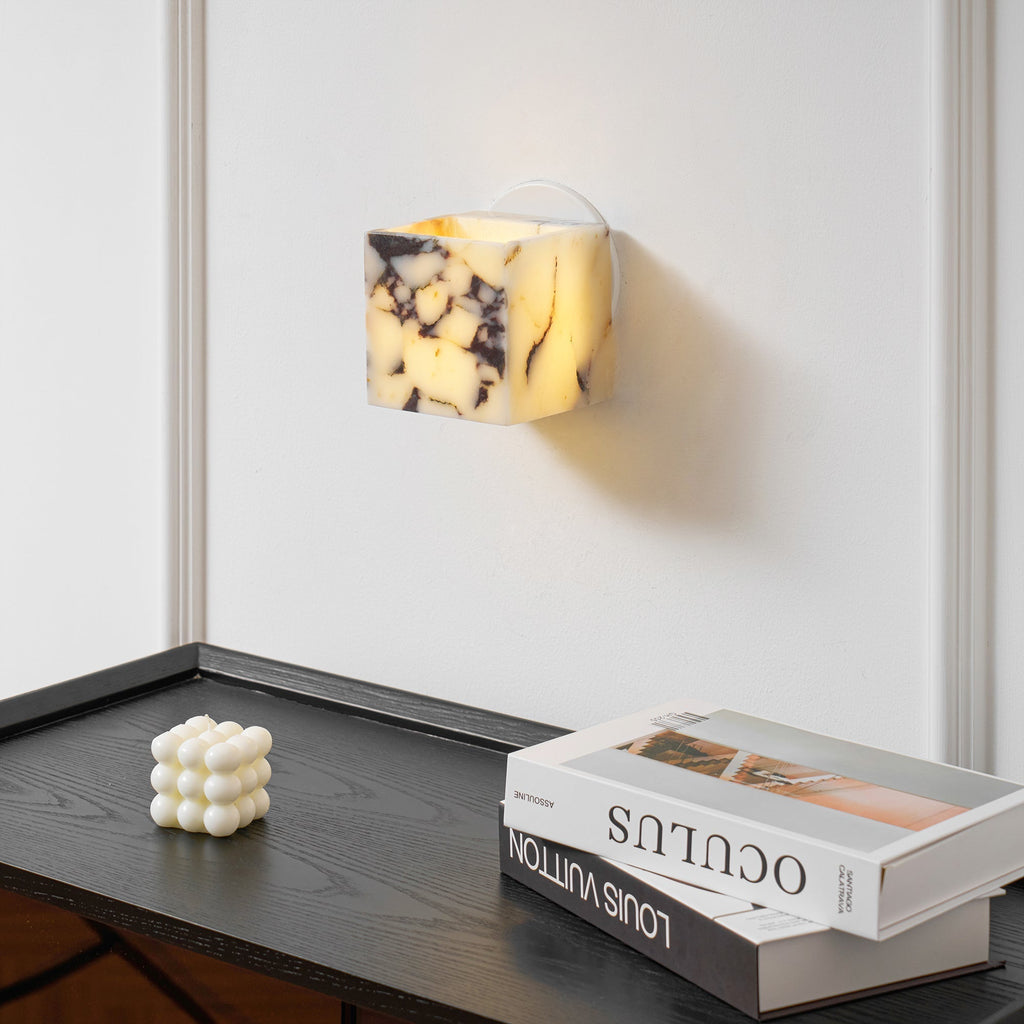 Illaee Moderne Minimaliste Carré Marbre Applique Murale - Neutralighting