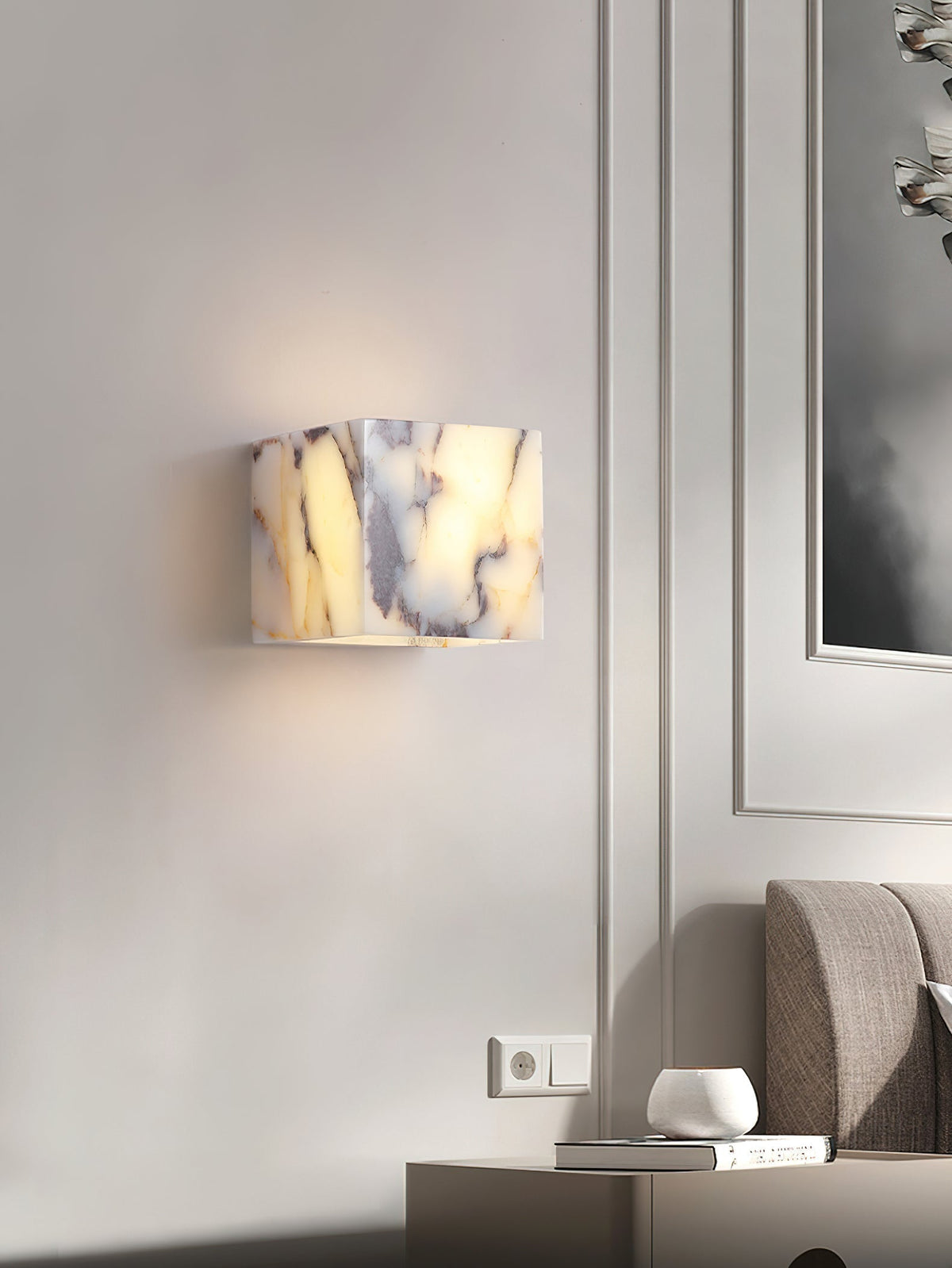 Illaee Moderne Minimaliste Carré Marbre Applique Murale - Neutralighting