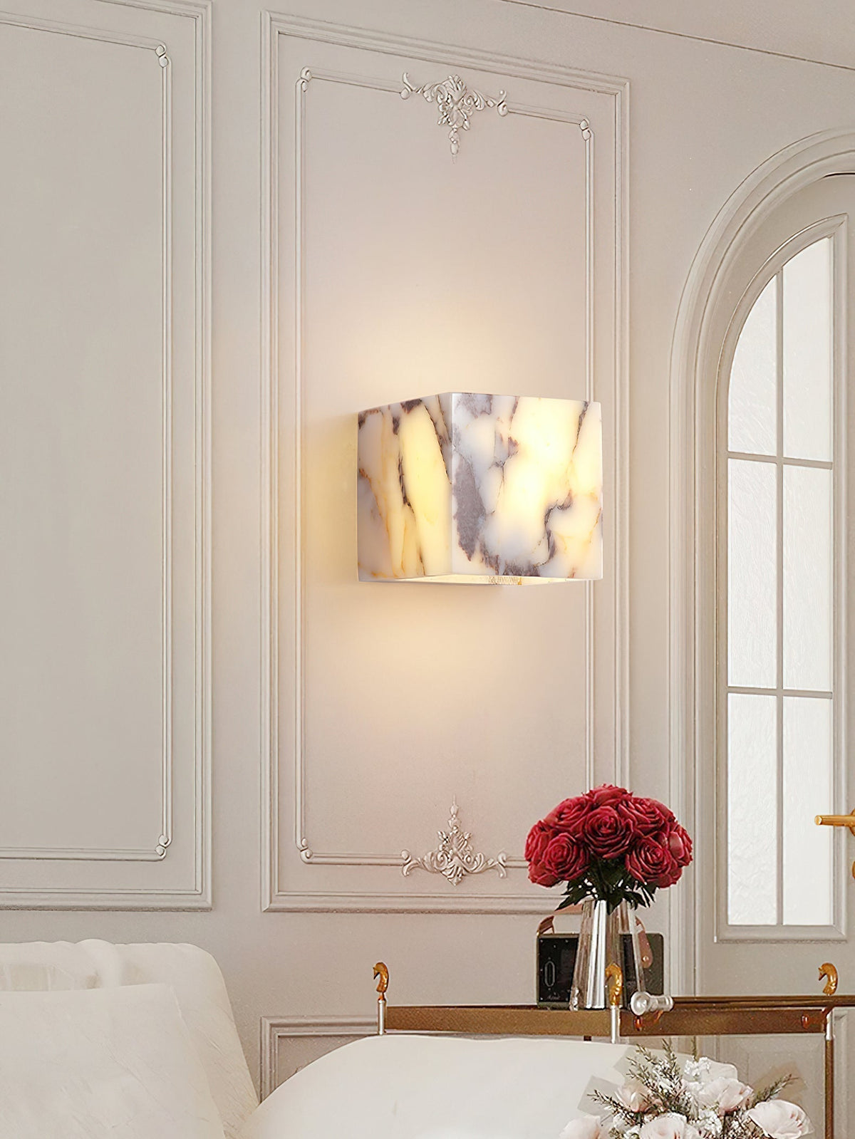 Illaee Moderne Minimaliste Carré Marbre Applique Murale - Neutralighting