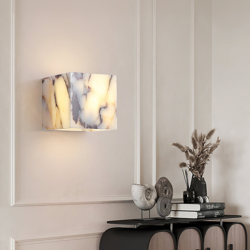 Illaee Moderne Minimaliste Carré Marbre Applique Murale - Neutralighting