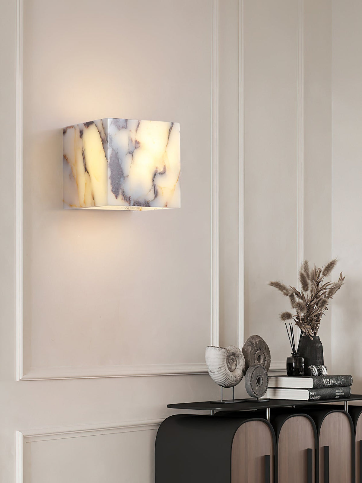 Illaee Moderne Minimaliste Carré Marbre Applique Murale - Neutralighting