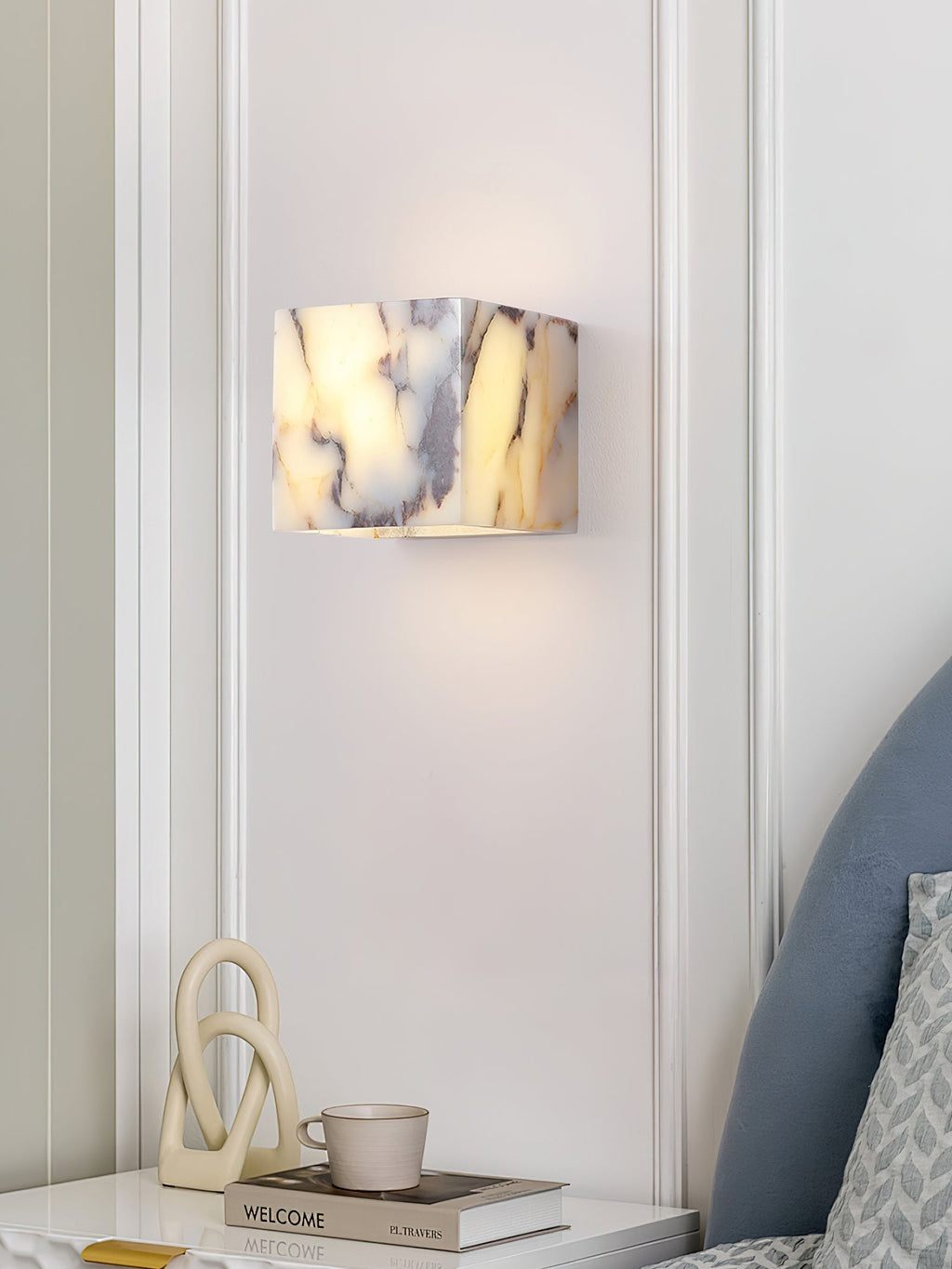 Illaee Moderne Minimaliste Carré Marbre Applique Murale - Neutralighting