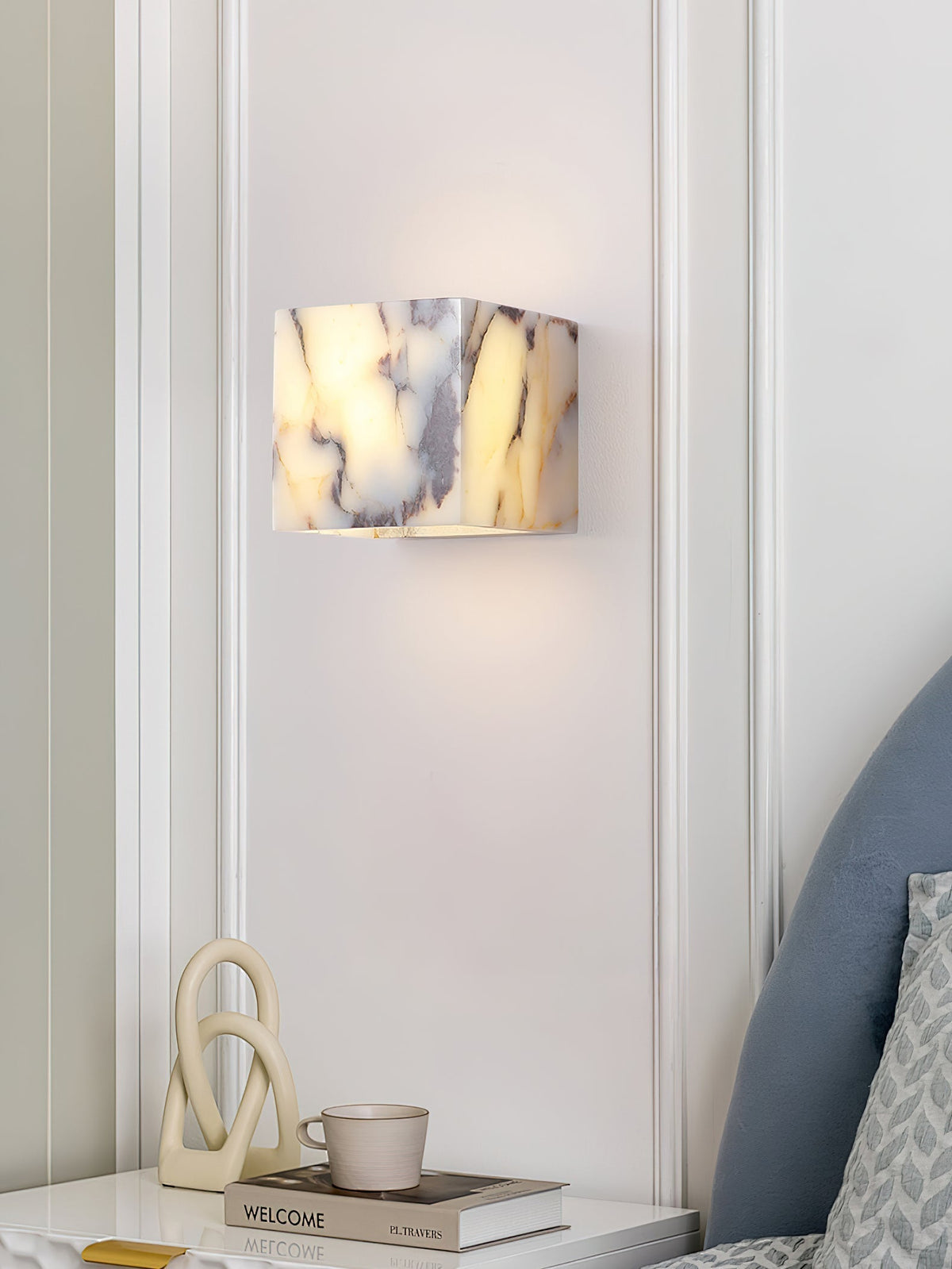 Illaee Moderne Minimaliste Carré Marbre Applique Murale - Neutralighting