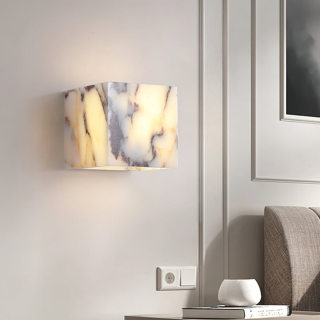 Illaee Moderne Minimaliste Carré Marbre Applique Murale - Neutralighting