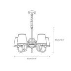 Stacey Chandelier en Tissu Traditionnel Vieilli - Neutralighting