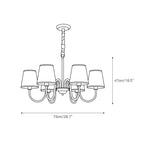 Stacey Chandelier en Tissu Traditionnel Vieilli - Neutralighting