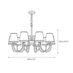 Stacey Chandelier en Tissu Traditionnel Vieilli - Neutralighting