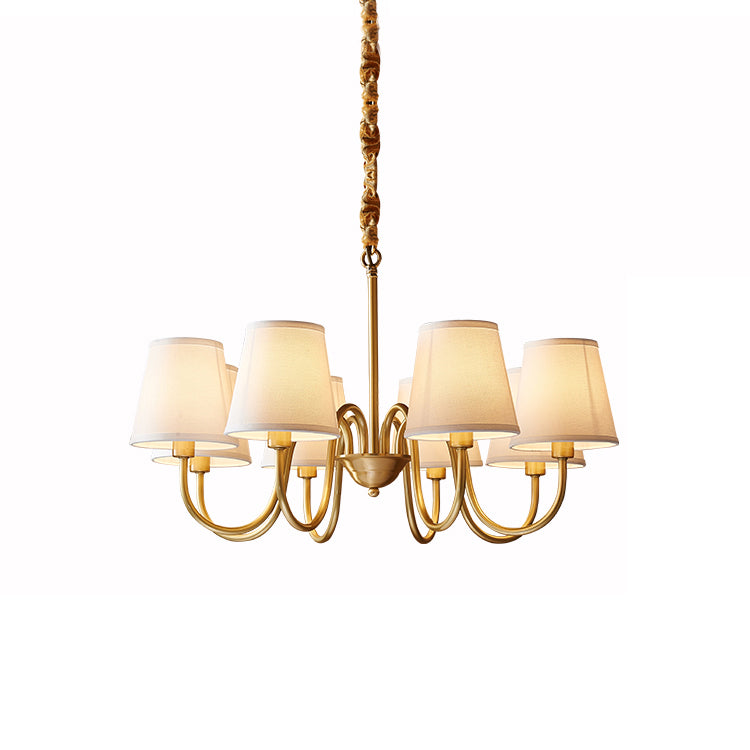Stacey Chandelier en Tissu Traditionnel Vieilli - Neutralighting
